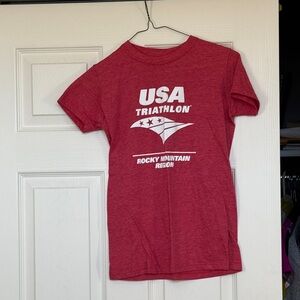 Red USA Triathlon T-Shirt